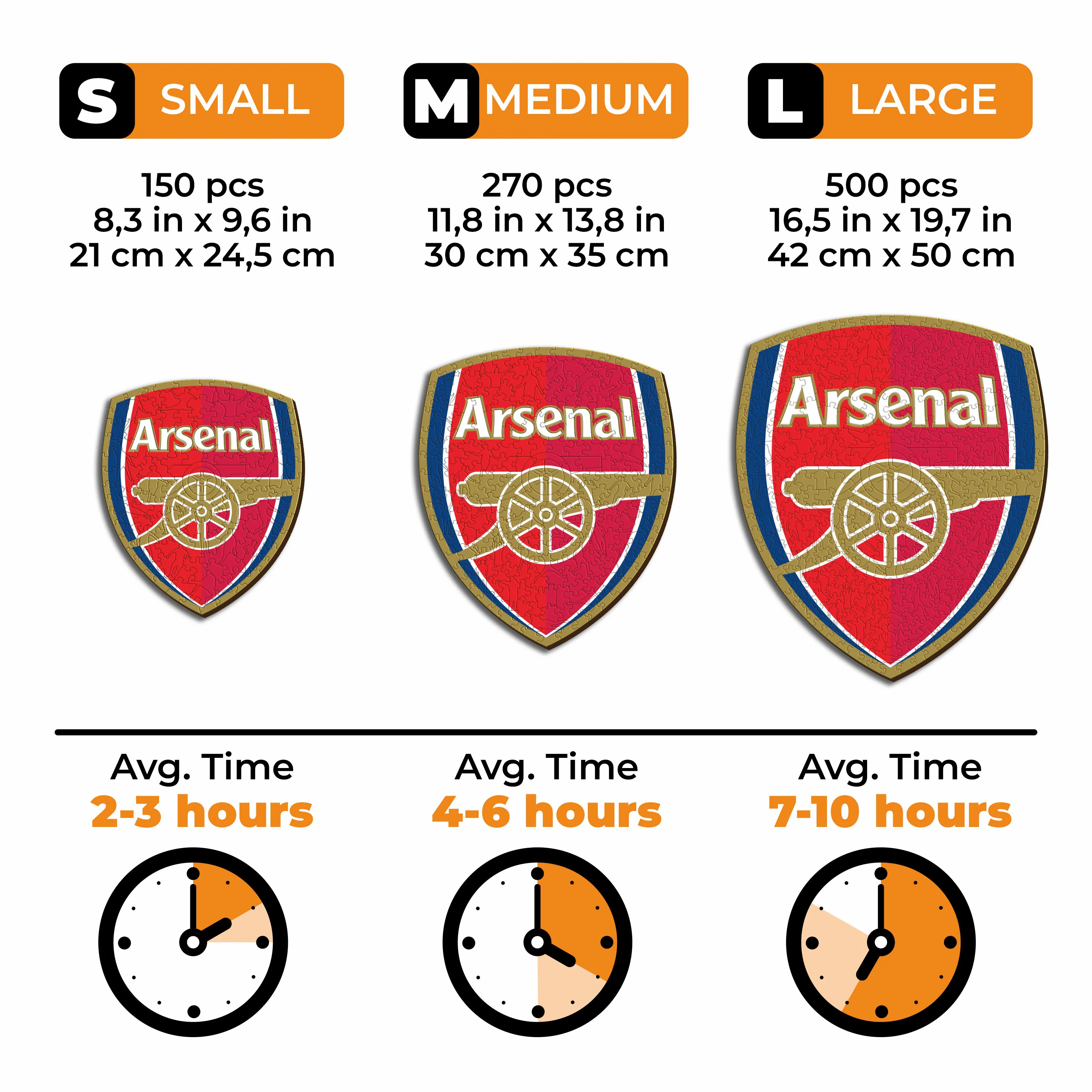 Arsenal FC® Logo - Wooden Puzzle - Image 4