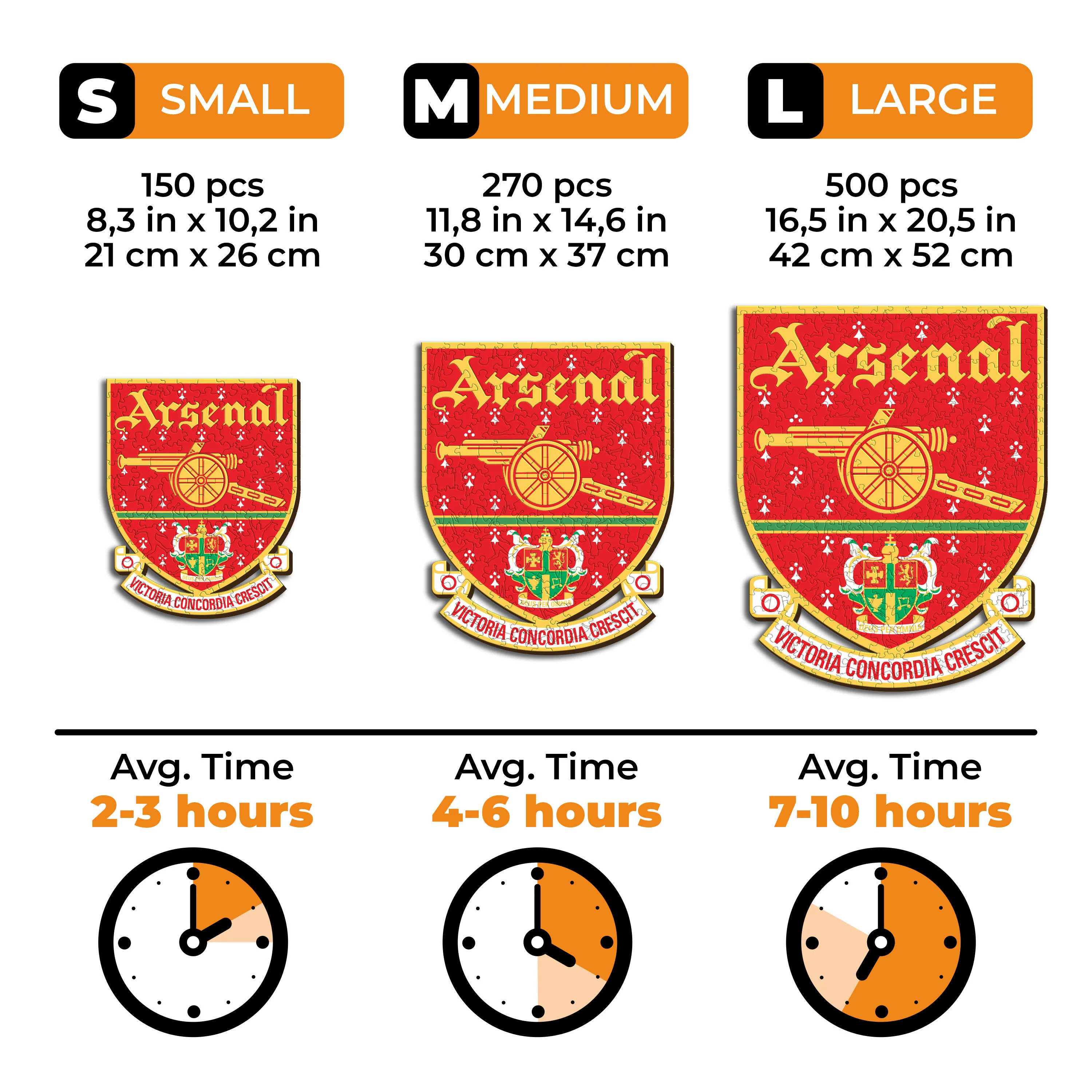 Arsenal FC® Retro Logo - Wooden Puzzle - Image 3