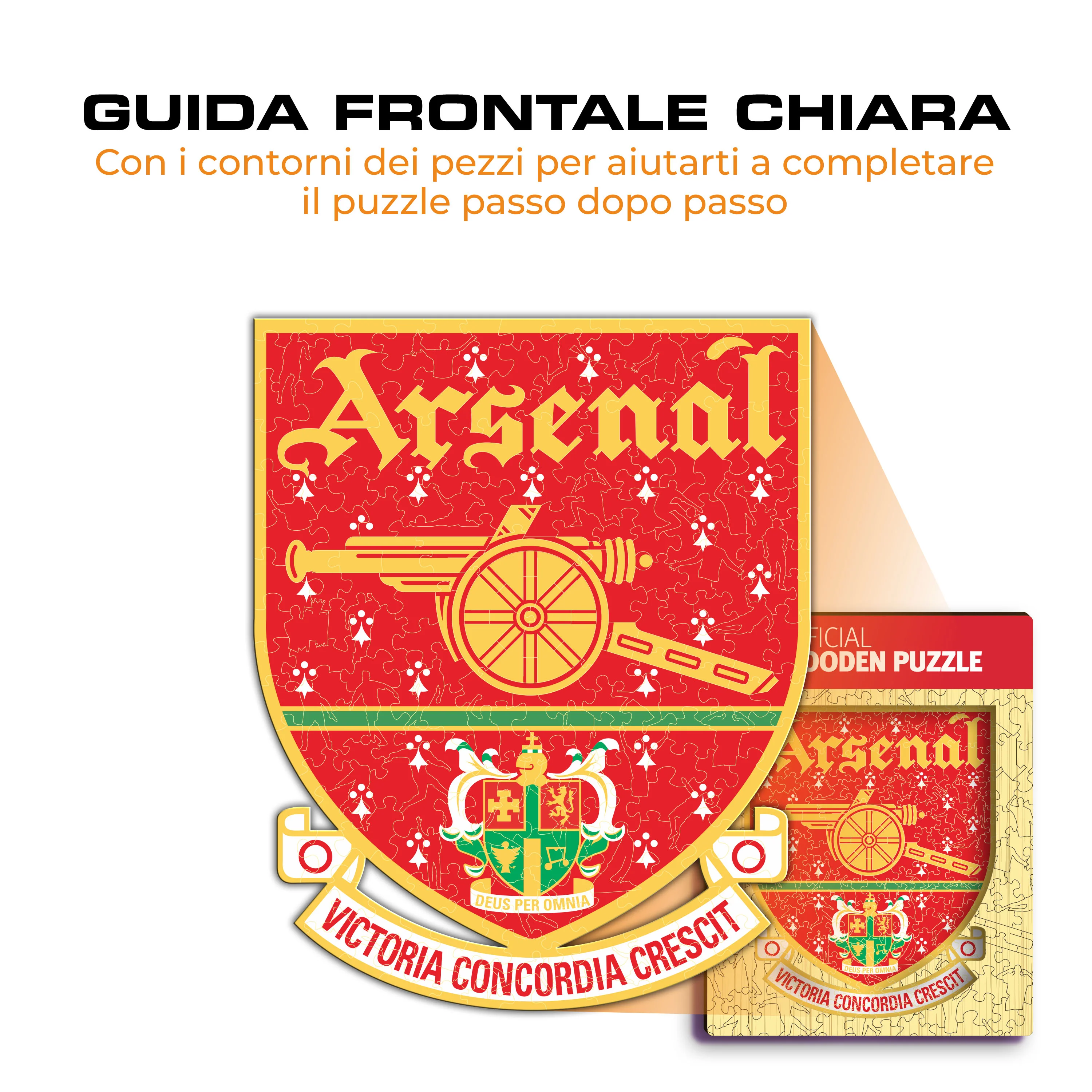 Arsenal FC® Retro Logo - Wooden Puzzle - Image 6