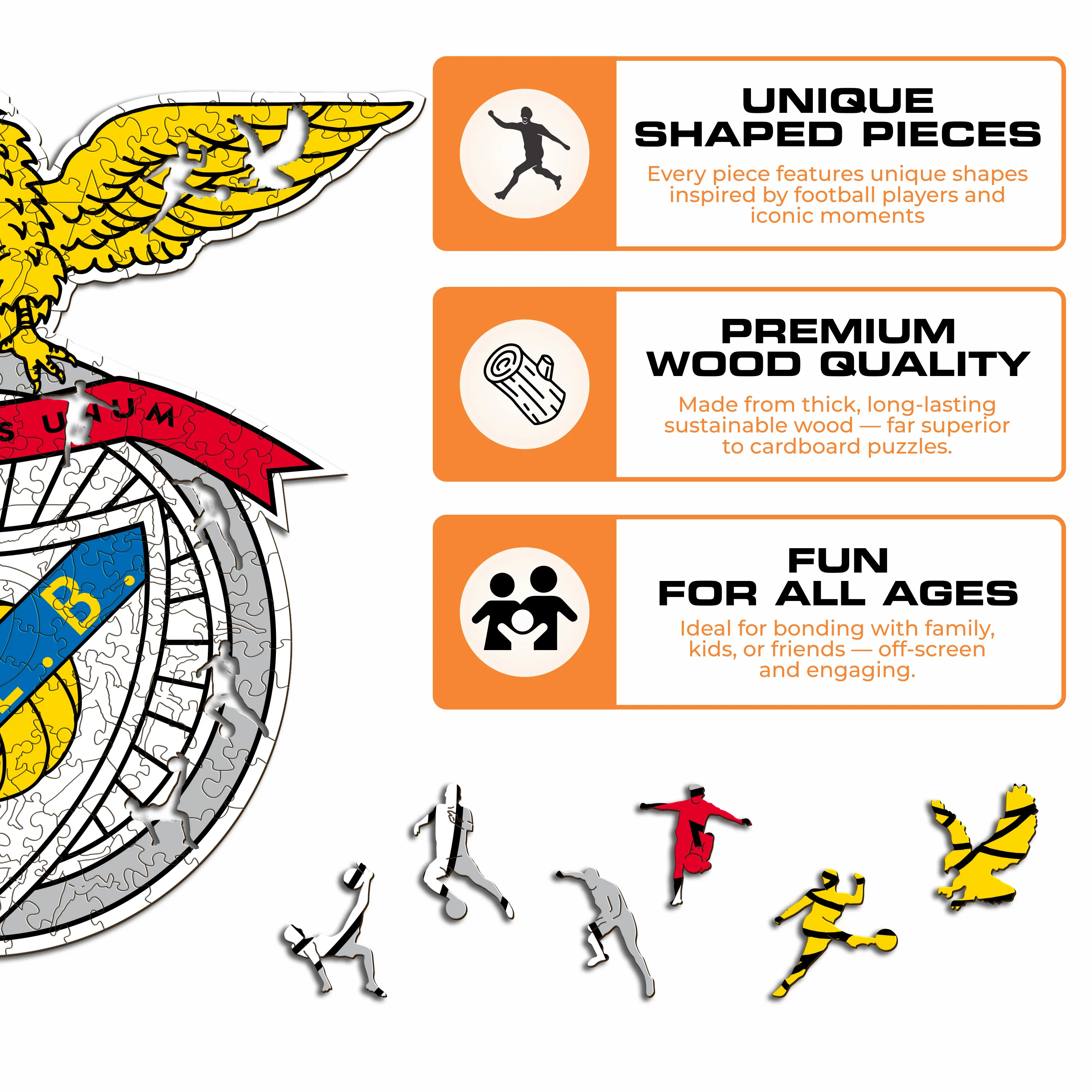 SL Benfica® Logo - Wooden Puzzle - Image 7