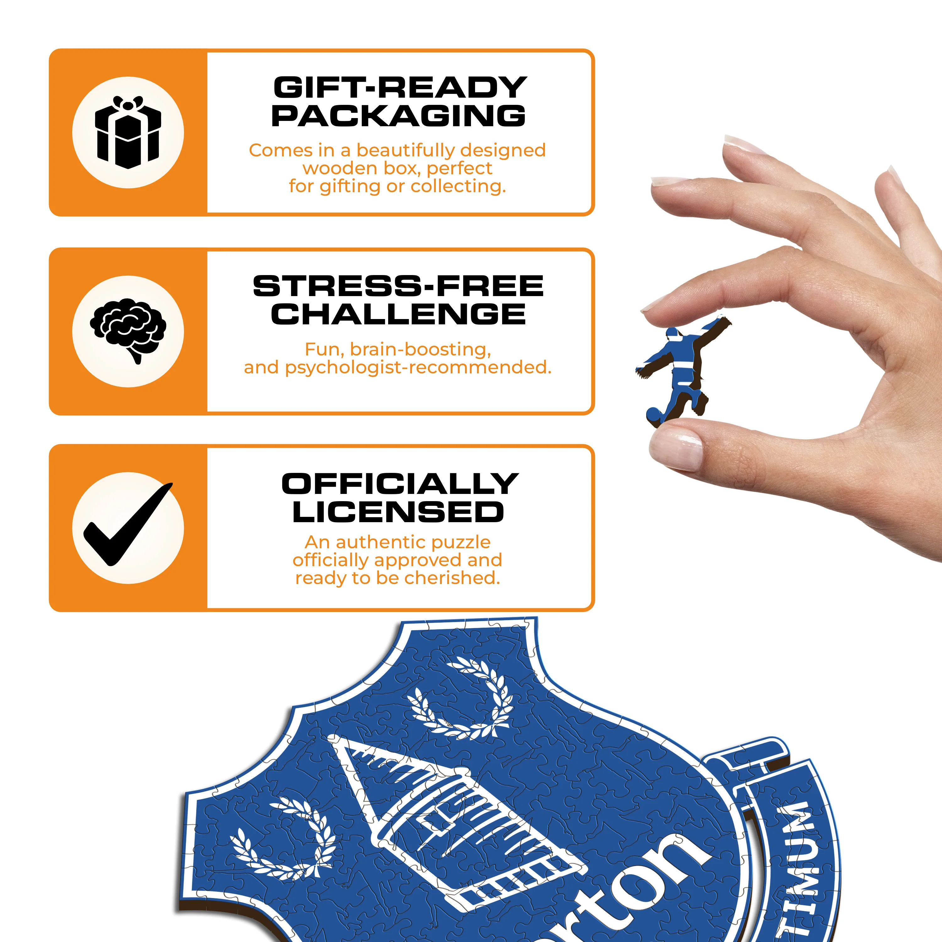 Everton FC® Logo - Wooden Puzzle - Image 3
