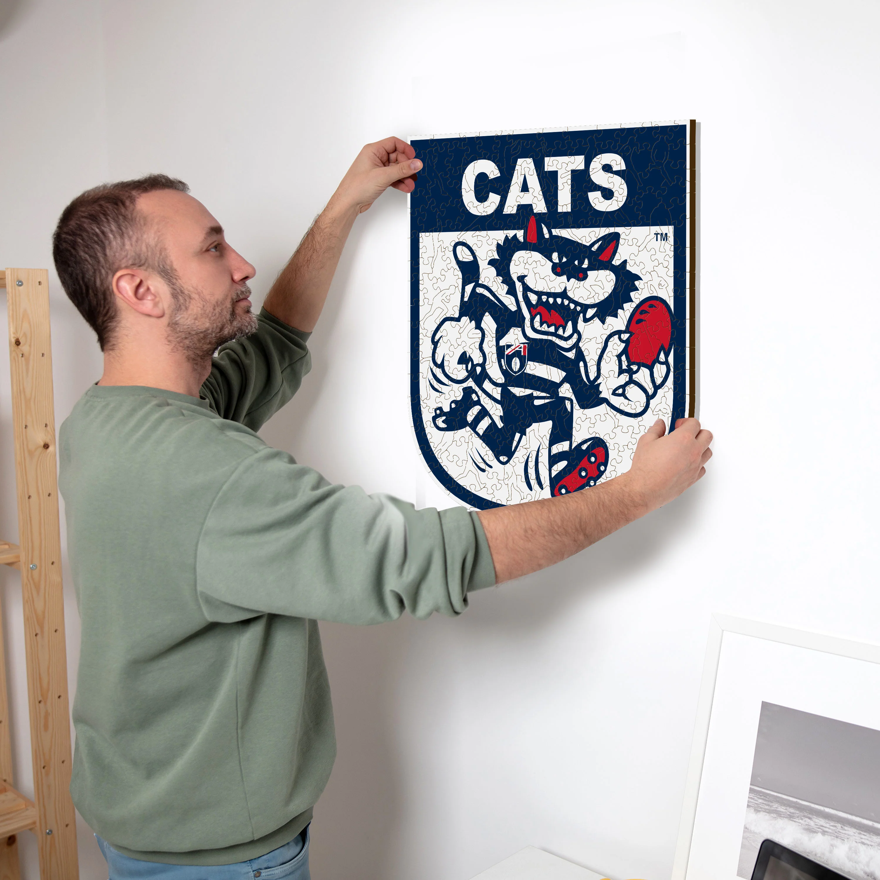 Geelong FC Retro Mascot - Wooden Puzzle - Image 5