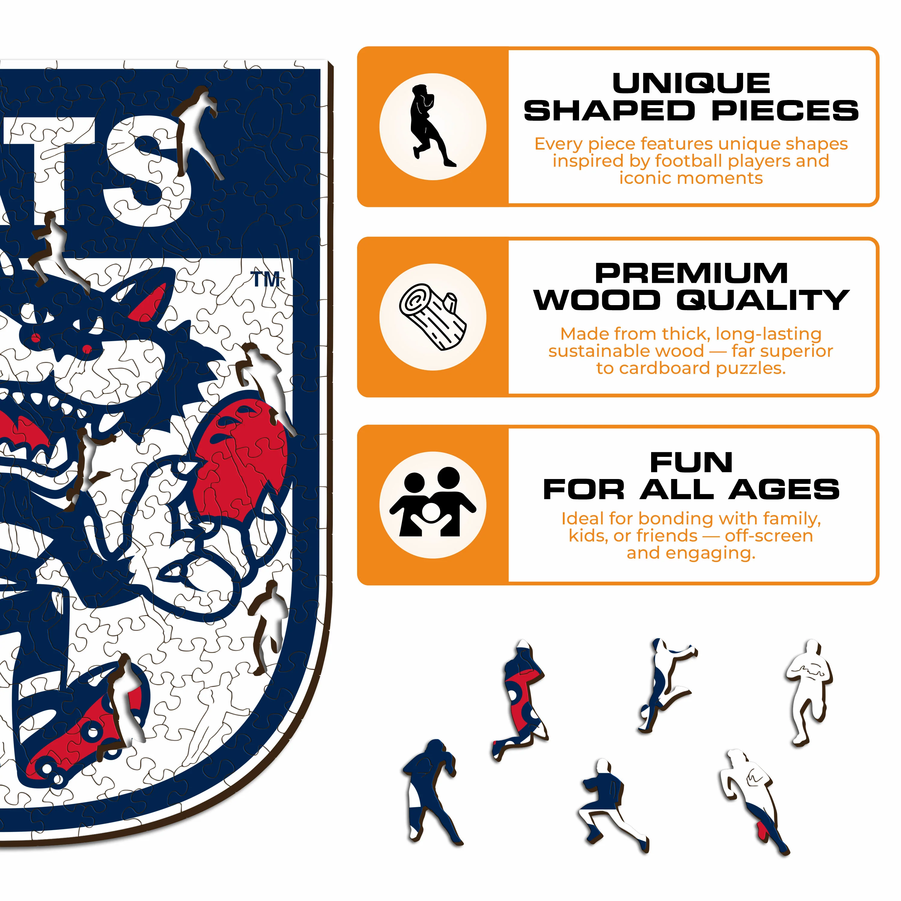 Geelong FC Retro Mascot - Wooden Puzzle - Image 6