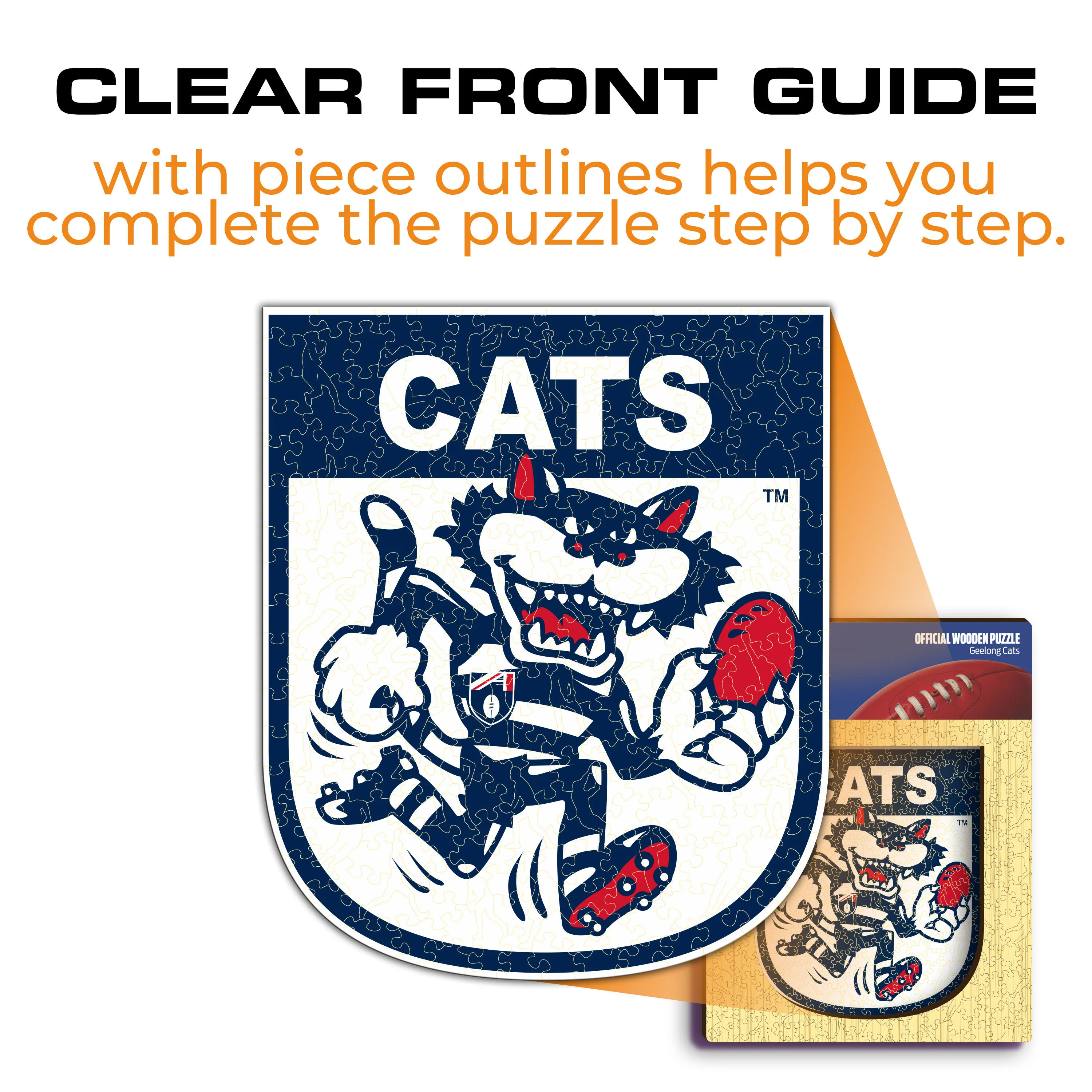Geelong FC Retro Mascot - Wooden Puzzle - Image 8