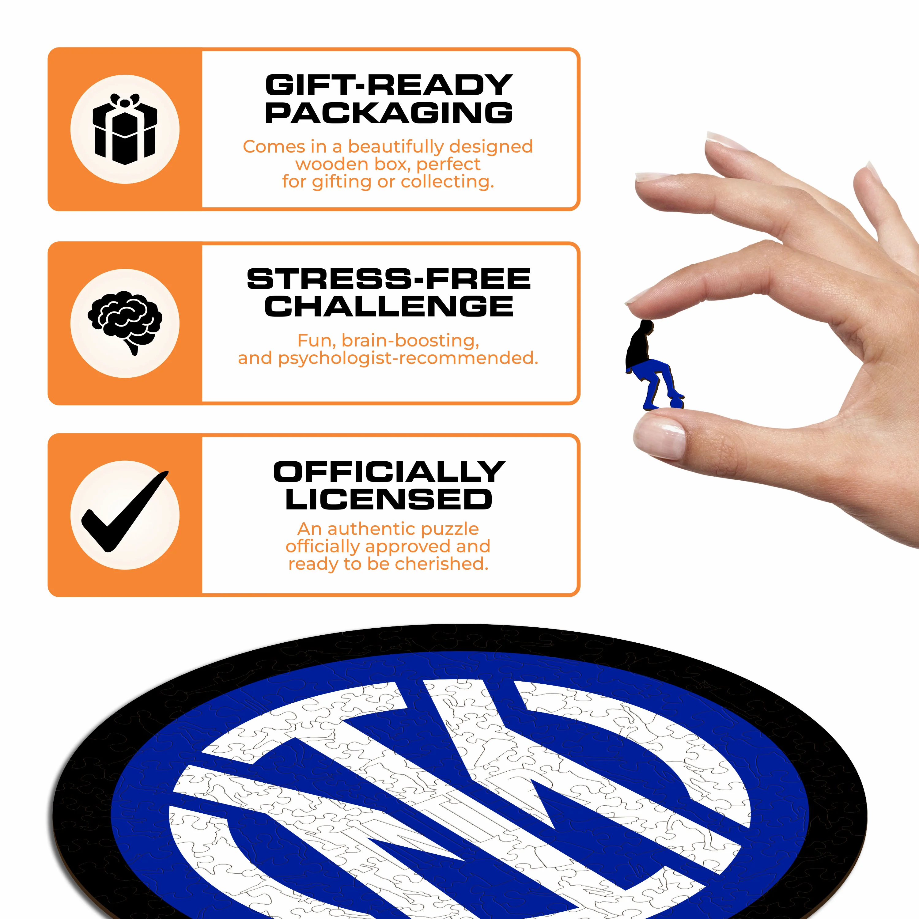 FC Inter® Logo - Wooden Puzzle - Image 3