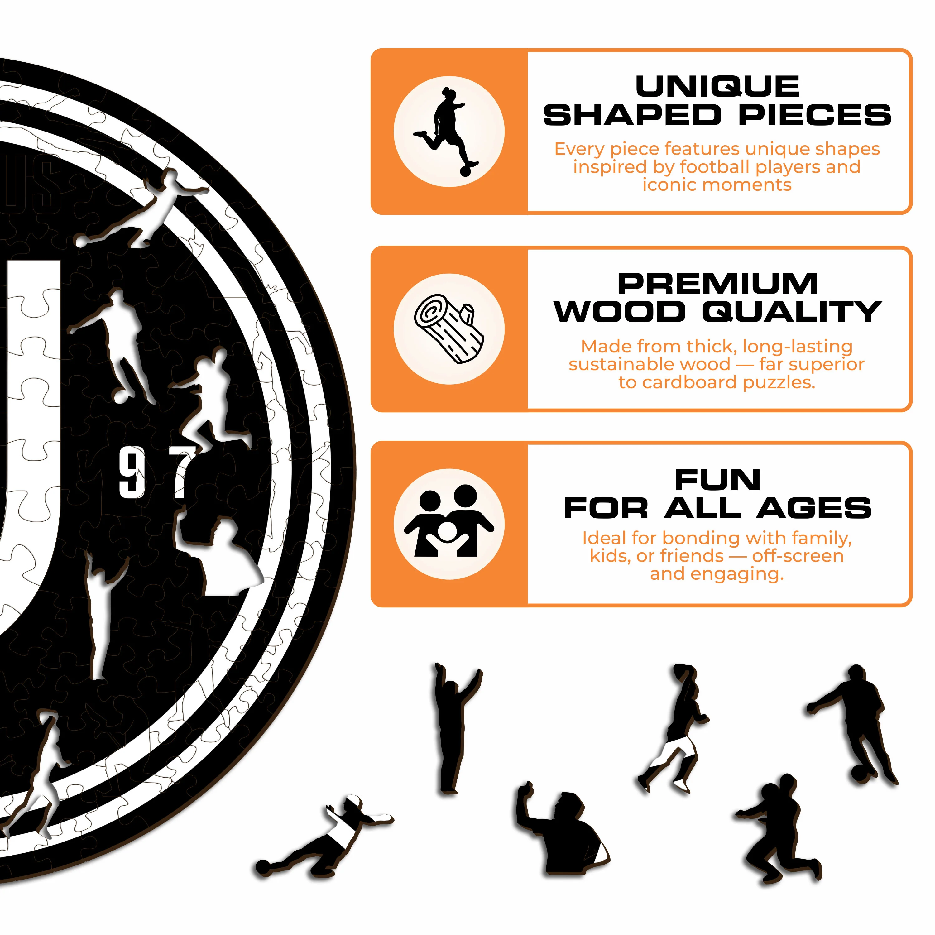 Juventus FC® Logo - Wooden Puzzle - Image 7