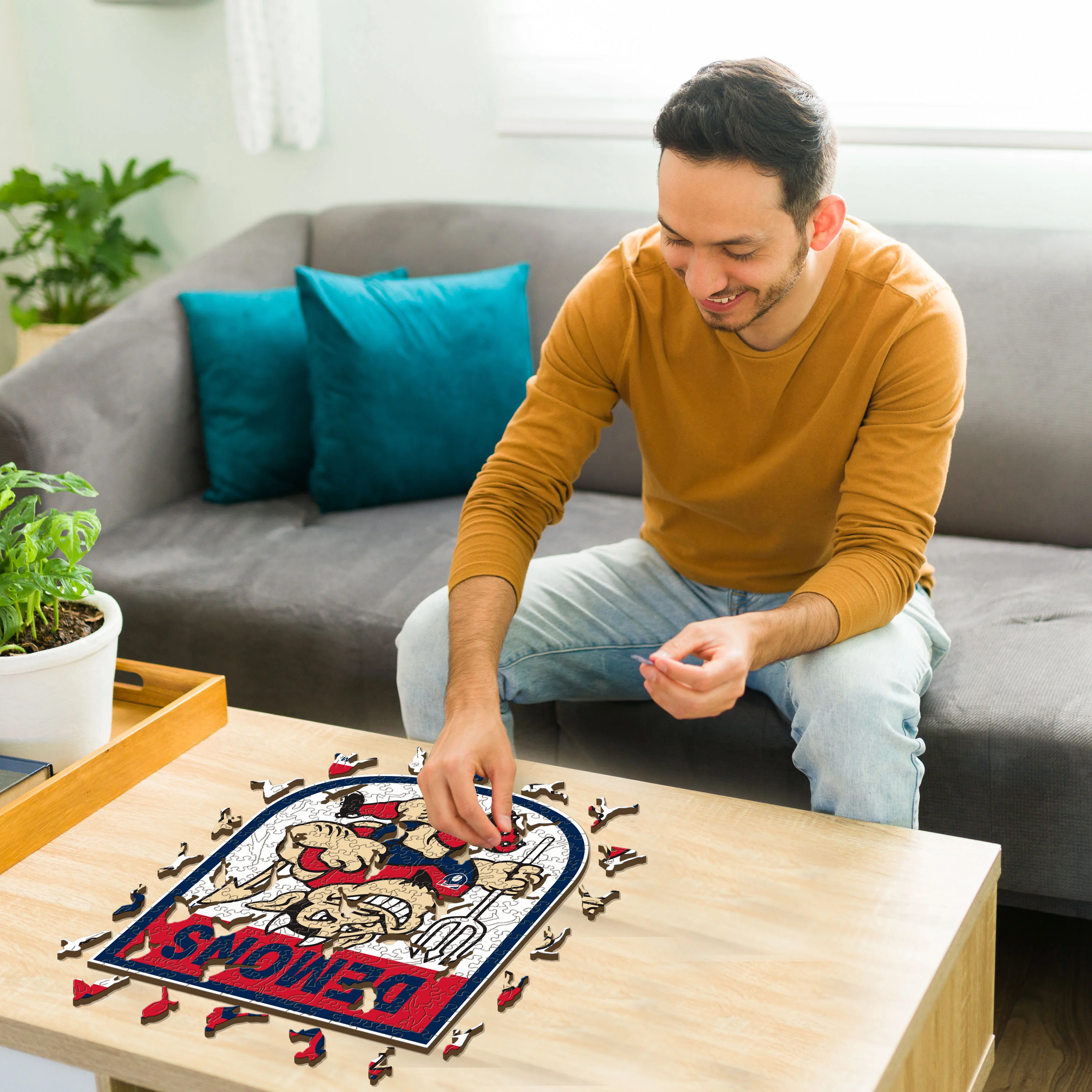 Melbourne FC Retro Mascot - Wooden Puzzle - Image 2