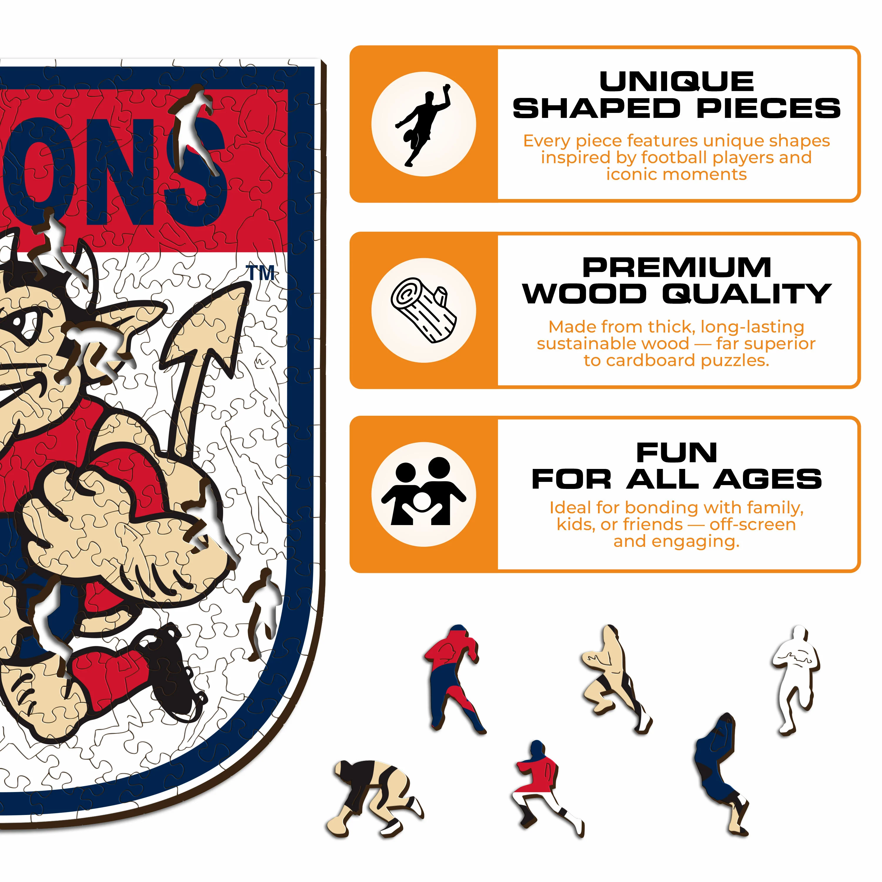 Melbourne FC Retro Mascot - Wooden Puzzle - Image 6