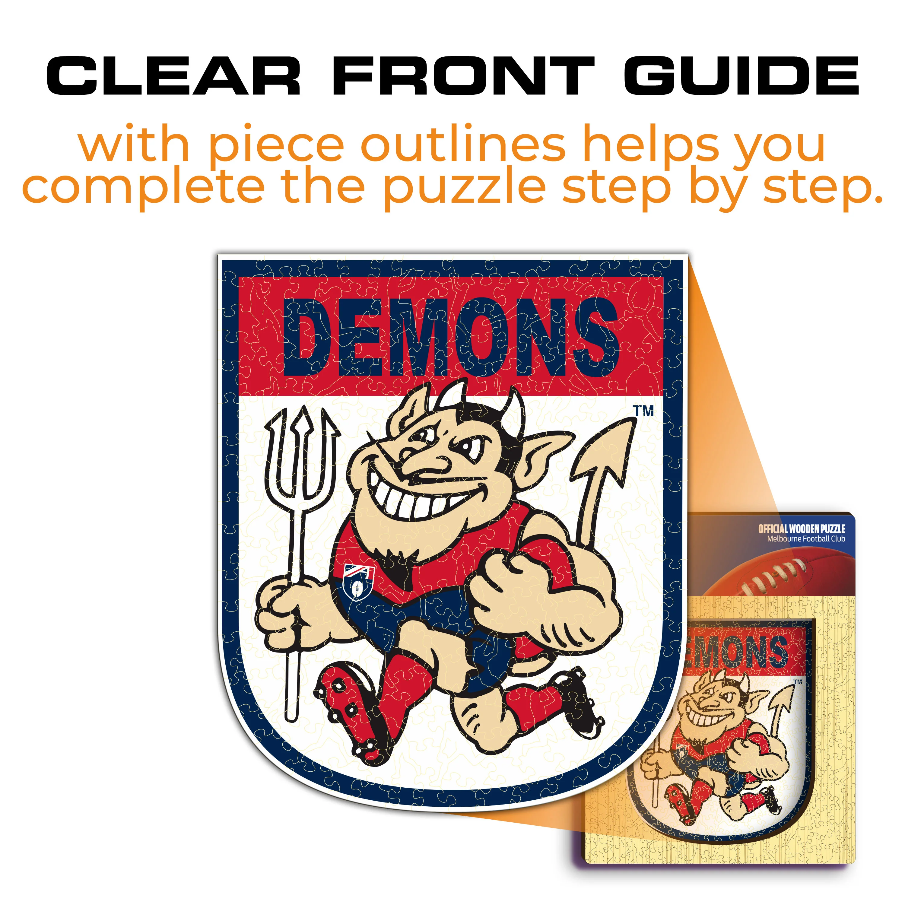 Melbourne FC Retro Mascot - Wooden Puzzle - Image 8