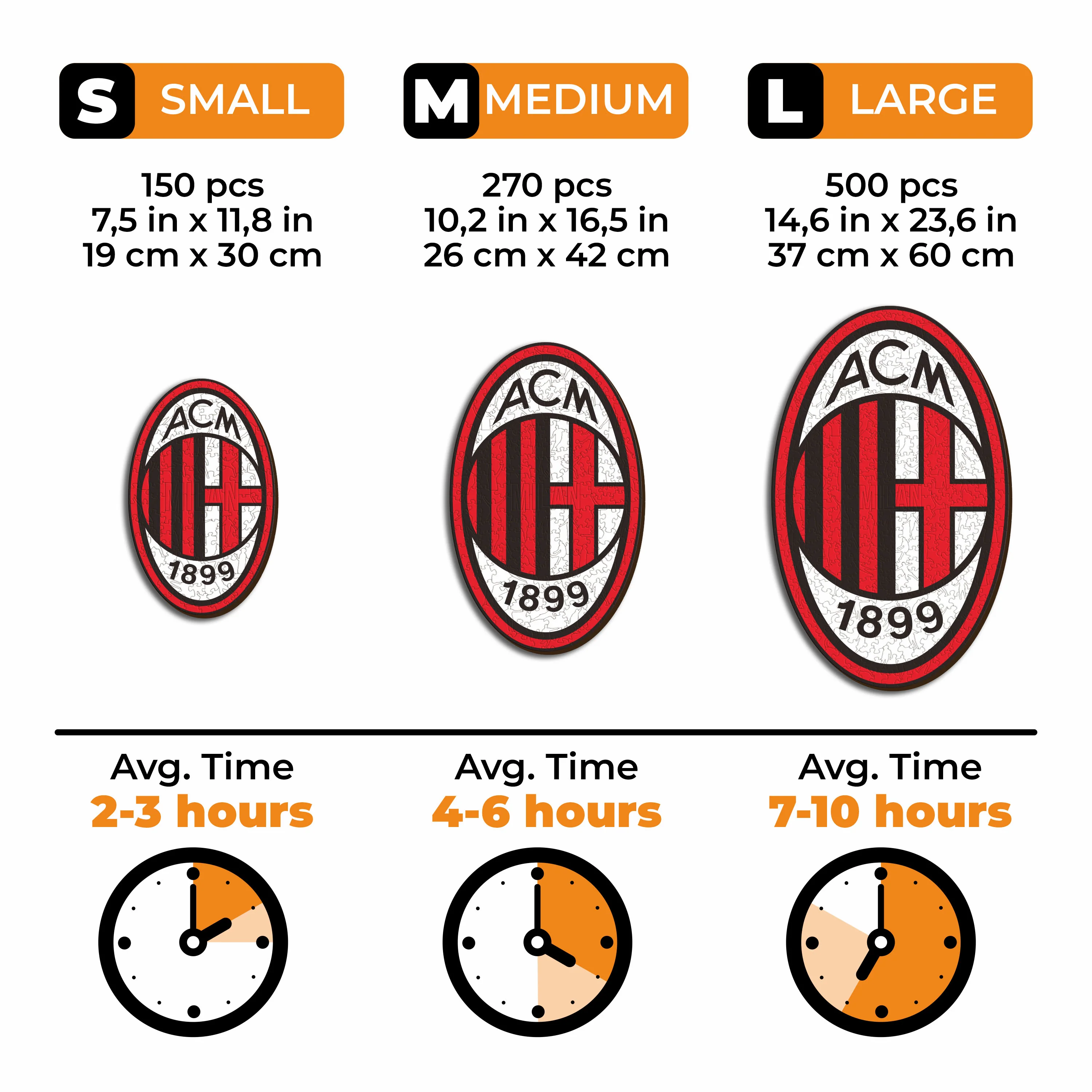 AC Milan® Logo - Wooden Puzzle - Image 4