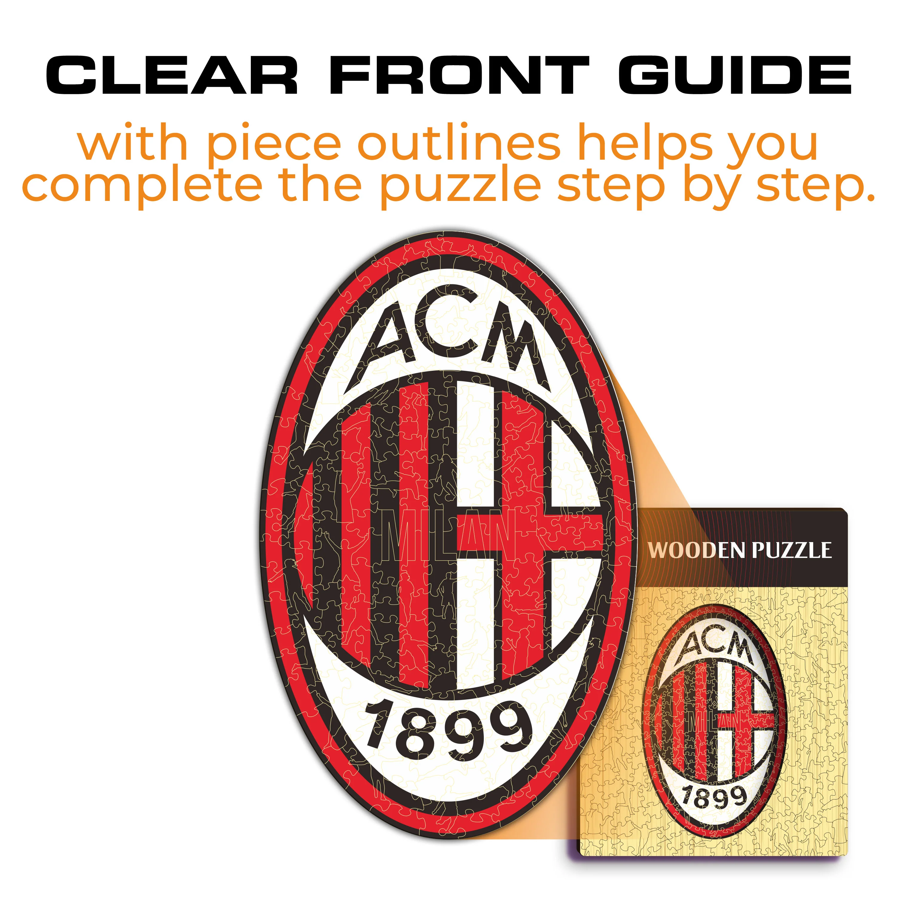 AC Milan® Logo - Wooden Puzzle - Image 8