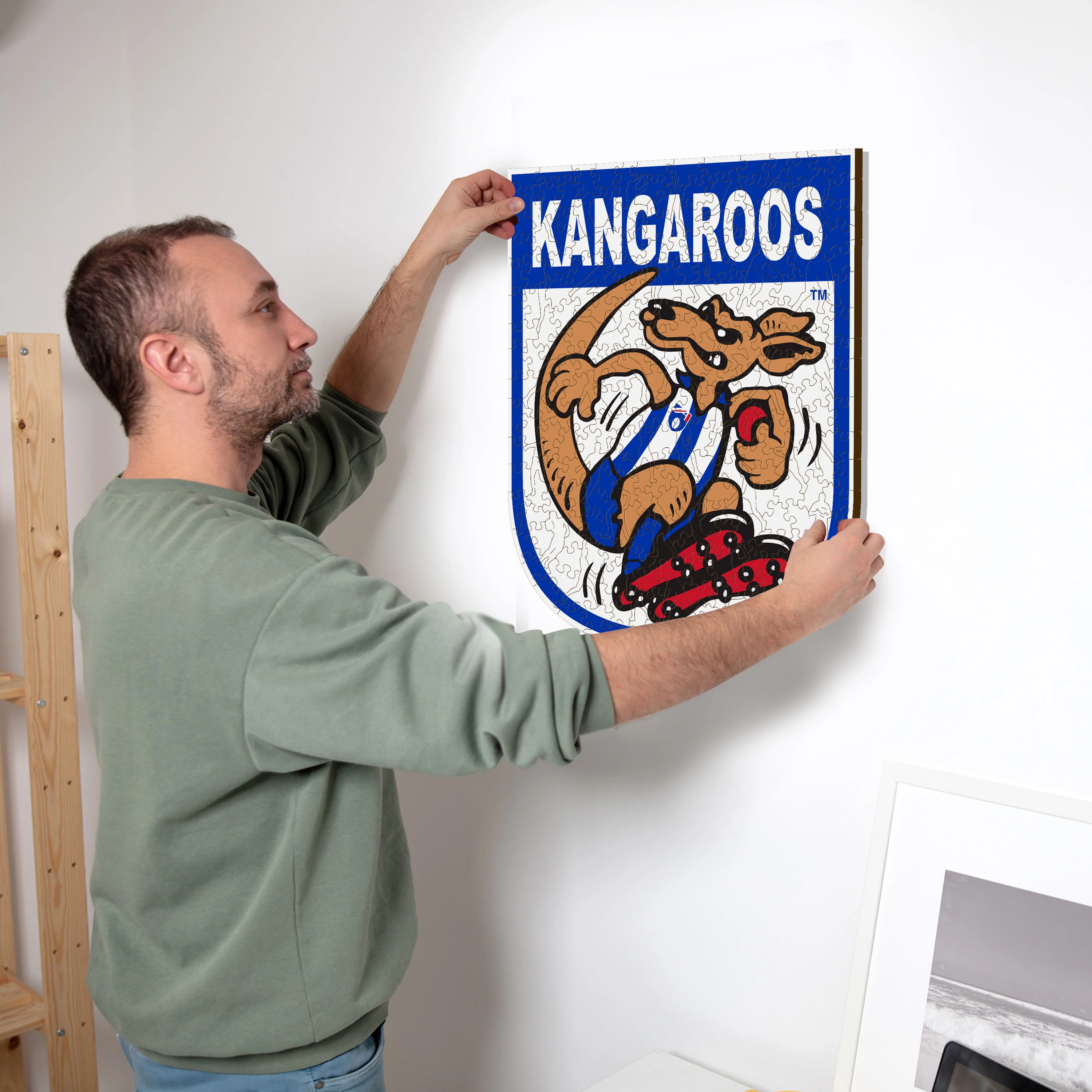 North Melbourne FC Retro Mascot - Wooden Puzzle - Image 5