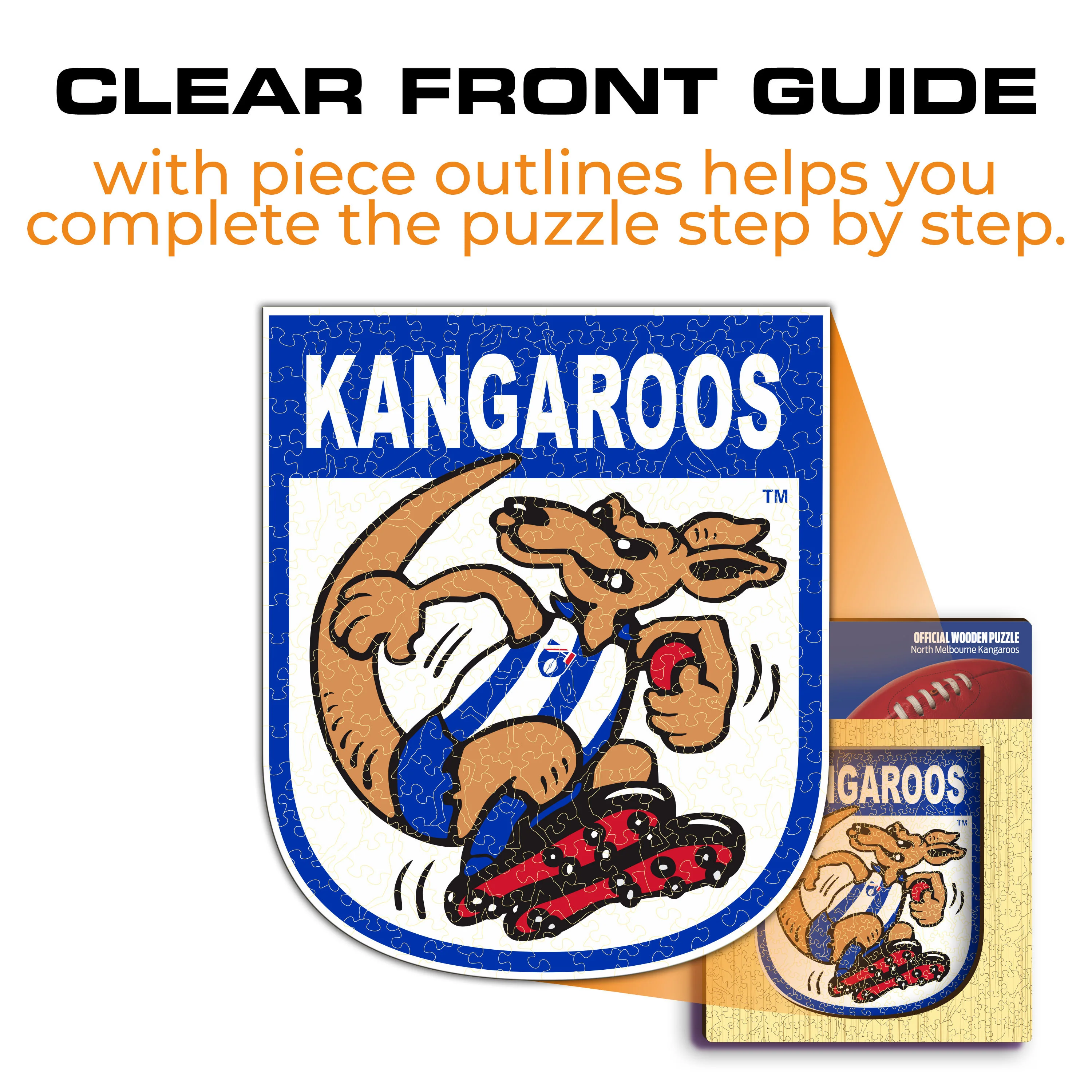 North Melbourne FC Retro Mascot - Wooden Puzzle - Image 8