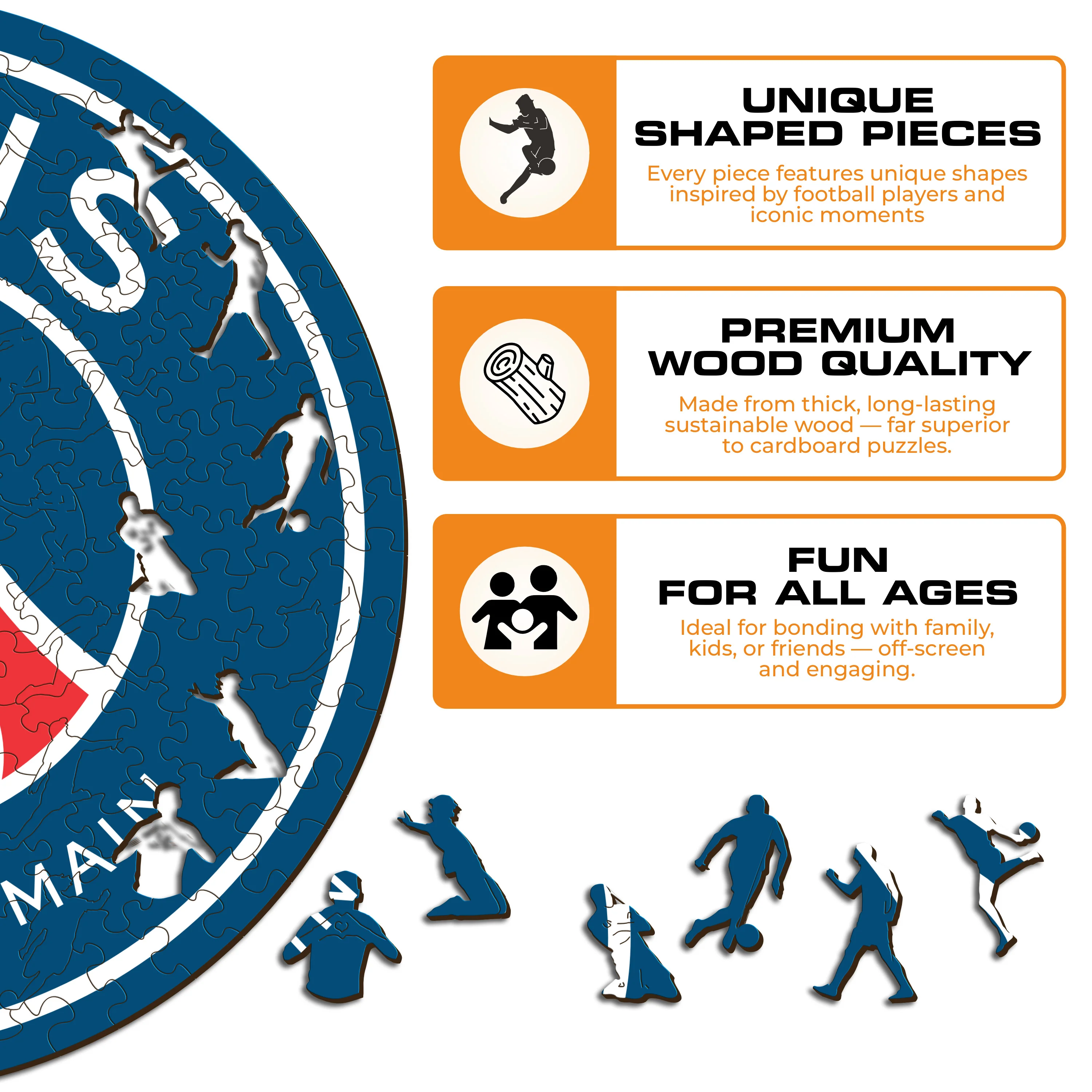 PSG FC® Logo - Wooden Puzzle - Image 6