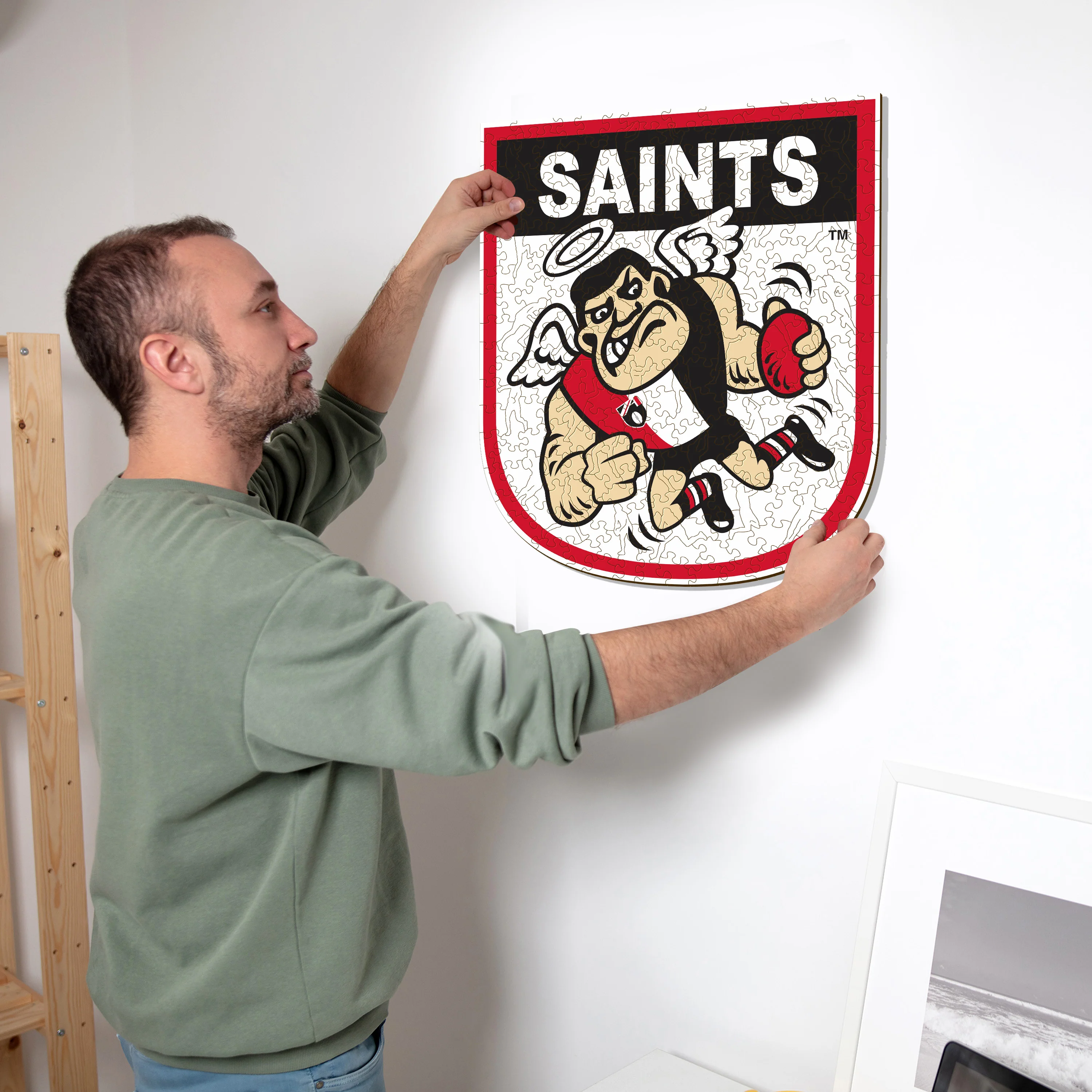 St Kilda FC Retro Mascot - Wooden Puzzle - Image 5