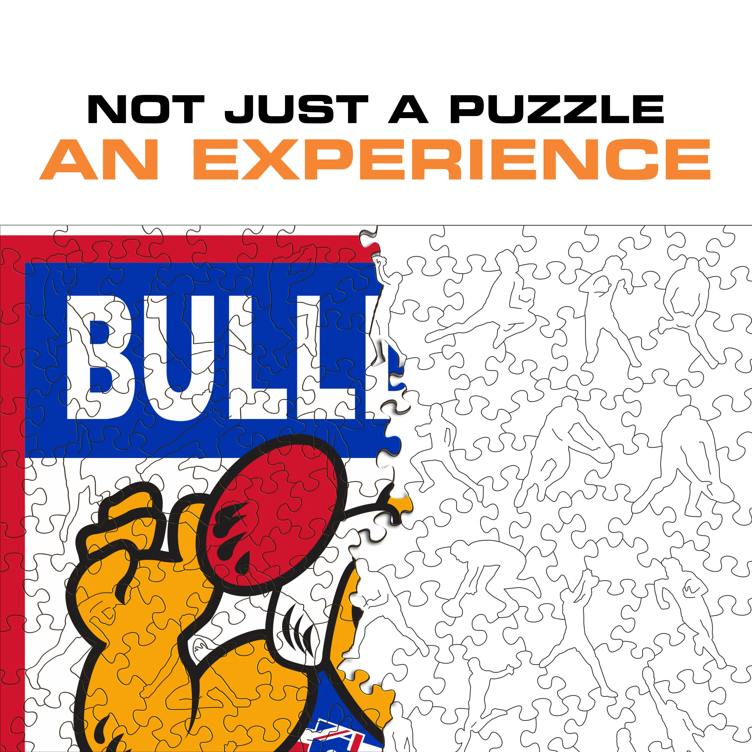 Western Bulldogs Retro Mascot - Wooden Puzzle - Image 7